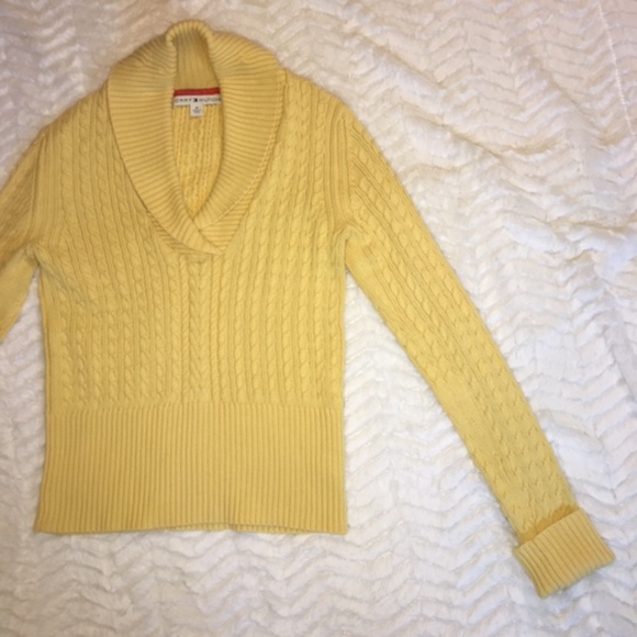 CLOSING SALE Yellow Tommy Hilfiger Sweater - Picture 2 of 4